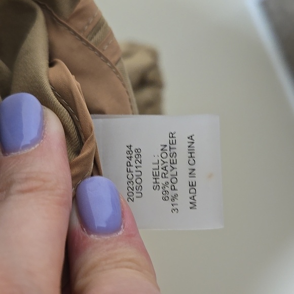 NWT Universal Standard Tan/Khaki Cropped Trench Coat Size 14-16 - Picture 12 of 13